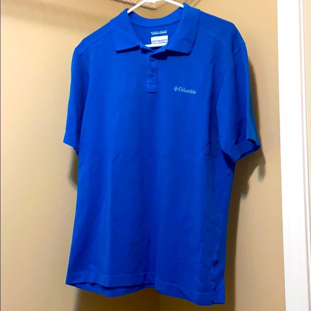 Columbia Blue Polo Size Medium